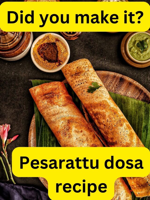 pesarattu dosa recipe